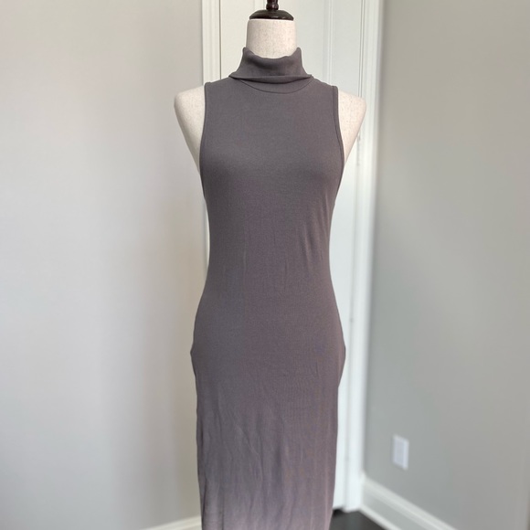 Zara Turtle Neck Ribbed Dress L - Picture 5 of 8